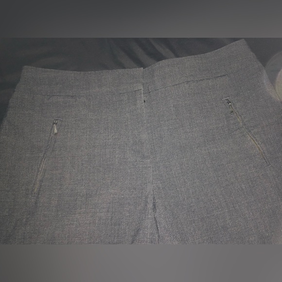 DENVERHAYES Size 8 Grey Glen Plaid Dress Pants with Front Zippered Pockets - Picture 3 of 5